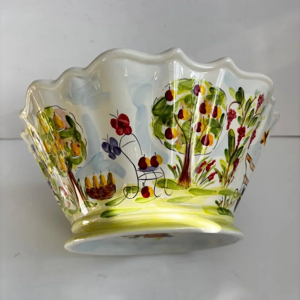 Dario Farrucci Ma Maison Large Serving Bowl Hand Painted Tabletops Unlimited‎